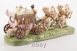 Capodimonte Neopolitan Victorian Horse Carriage Cinderella Fairytale Figurine