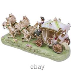 Capodimonte Royal Horse Coach Carriage Porcelain 14 Figural Vintage N2166