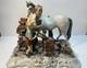 Capodimonte Sculpture Figure Ferrier Horse Italy Porcelain Antique Marked Large