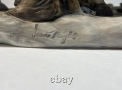 Capodimonte Sculpture Figure Ferrier Horse Italy Porcelain Antique Marked Large