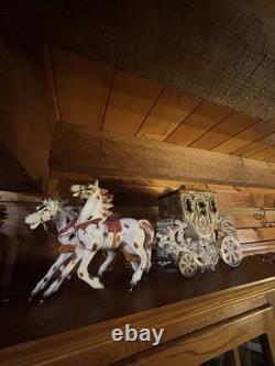 Capodimonte Vintage Porcelain Horse With Carriage