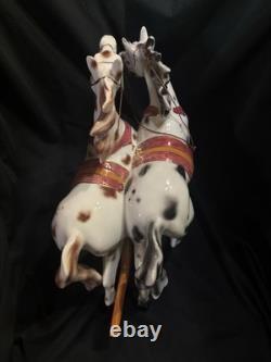 Capodimonte Vintage Porcelain Horse With Carriage