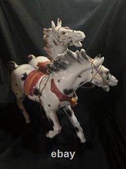 Capodimonte Vintage Porcelain Horse With Carriage
