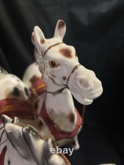Capodimonte Vintage Porcelain Horse With Carriage