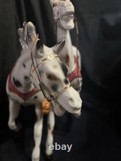 Capodimonte Vintage Porcelain Horse With Carriage