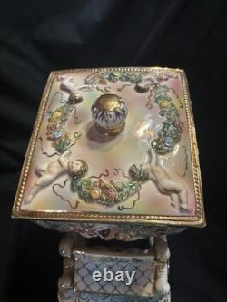 Capodimonte Vintage Porcelain Horse With Carriage