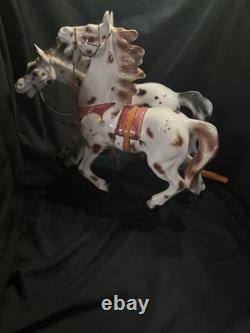 Capodimonte Vintage Porcelain Horse With Carriage