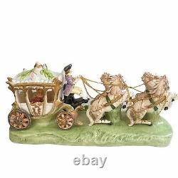 Capodimonte Vintage/antique Horse Cinderella Princess Carriage Porcelain Italy