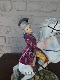 Capodimonte marked italian porcelain lace horse figurine statue sculpture