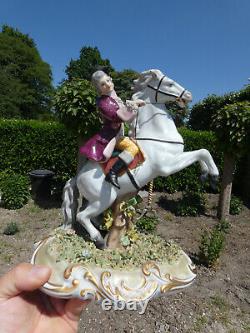 Capodimonte marked italian porcelain lace horse figurine statue sculpture