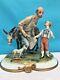 Capodimonte Porcelain, Boy With A Toy Horse Italy Stamped