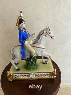 Capodimonte porcelain Soldier on Horseback Napoleonic