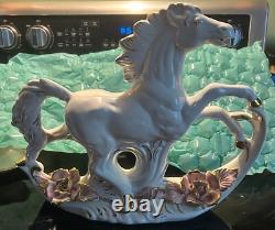 Capodimonte porcelain italy large white horse figurine Older