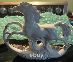 Capodimonte porcelain italy large white horse figurine Older