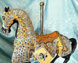 Carmel C-1900s Jeweled Knights Carousel Horse Statue 16