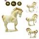 Ceramic Horse Sculpture Animal Decor Figurine Ivory Art Deco Home Office