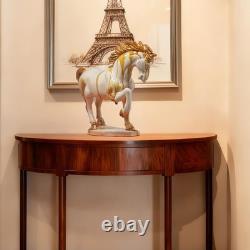 Ceramic Horse Sculpture Animal Decor Figurine Ivory Art Deco Home Office