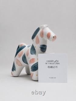 Ceramic Horse Sculpture Handmade Jingdezhen Pottery Animal Figurine OOAK Art