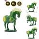 Ceramic Horse Sculpture Home Office D&eacute;cor Art Deco Green 8 Inches