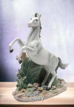 Ceramic White Stallion Horse Figurine, Home Décor, Gift for Her, Gift for Mom, F
