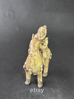 Chinese Ceramic Human Riding Horse Figurine Xiangzhou Kiln Porcelain Barbarian