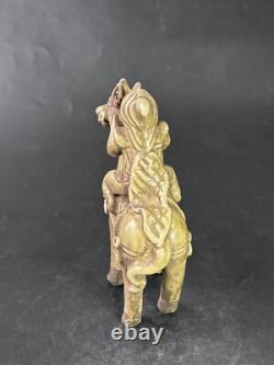 Chinese Ceramic Human Riding Horse Figurine Xiangzhou Kiln Porcelain Barbarian
