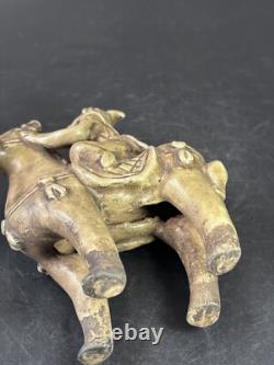 Chinese Ceramic Human Riding Horse Figurine Xiangzhou Kiln Porcelain Barbarian