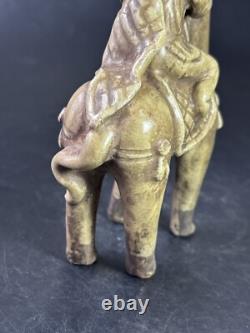 Chinese Ceramic Human Riding Horse Figurine Xiangzhou Kiln Porcelain Barbarian