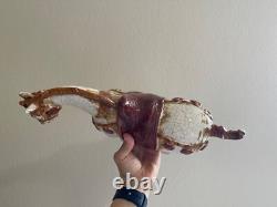 Chinese Large Ceramic Crackled Glaze Tang or Ming Style Horse Figurine