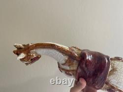 Chinese Large Ceramic Crackled Glaze Tang or Ming Style Horse Figurine
