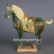 Chinese Tang Sancai Porcelain Pottery Fengshui Zodiac Horse War-horse Statue Aq1
