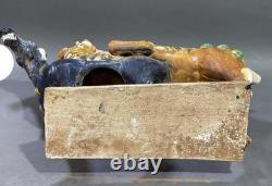 Chinese Tang Style Porcelain Horse Figurine Sancai Glaze Multicolor Saddle
