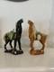 Chinese War Horses Tang Style Sancai Drip Tri Glaze Ceramic Statue Figurines Euc