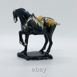Collectible Chinese Sancai Set Of 5 horses, different glazes, Chinese pottery