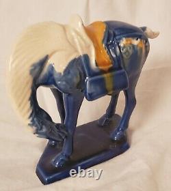 Collectible Chinese Sancai horses, different glazes, Chinese pottery