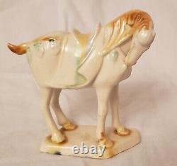 Collectible Chinese Sancai horses, different glazes, Chinese pottery