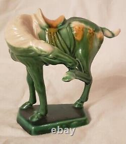 Collectible Chinese Sancai horses, different glazes, Chinese pottery