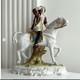 Collectible Porcelain Figurine Hunter On Horse By Capodimonte. Current Seal An
