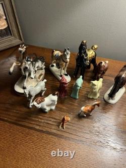 Collection Of 12 Vintage Porcelain Horses. Various Sizes. 1930s-1950s