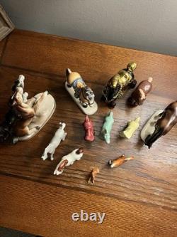 Collection Of 12 Vintage Porcelain Horses. Various Sizes. 1930s-1950s