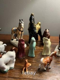Collection Of 12 Vintage Porcelain Horses. Various Sizes. 1930s-1950s