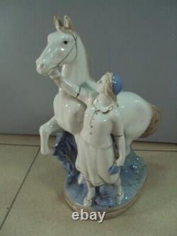 Collective farmer woman with a horse USSR russian Porcelain figurine Gzhel 5272