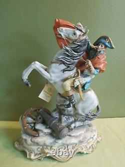 Copadimonte Porcelain Napoleon on Horse Figurine Made in Italy