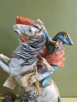 Copadimonte Porcelain Napoleon on Horse Figurine Made in Italy