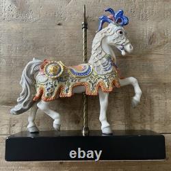 Cybis Charger Carousel Horse Limited Edition Bisque Porcelain 12 Tall
