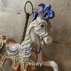 Cybis Charger Carousel Horse Limited Edition Bisque Porcelain 12 Tall