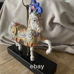 Cybis Charger Carousel Horse Limited Edition Bisque Porcelain 12 Tall