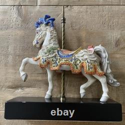 Cybis Charger Carousel Horse Limited Edition Bisque Porcelain 12 Tall