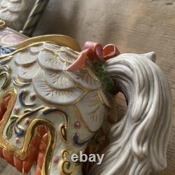 Cybis Charger Carousel Horse Limited Edition Bisque Porcelain 12 Tall