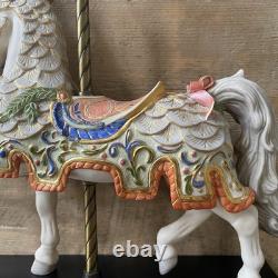 Cybis Charger Carousel Horse Limited Edition Bisque Porcelain 12 Tall
